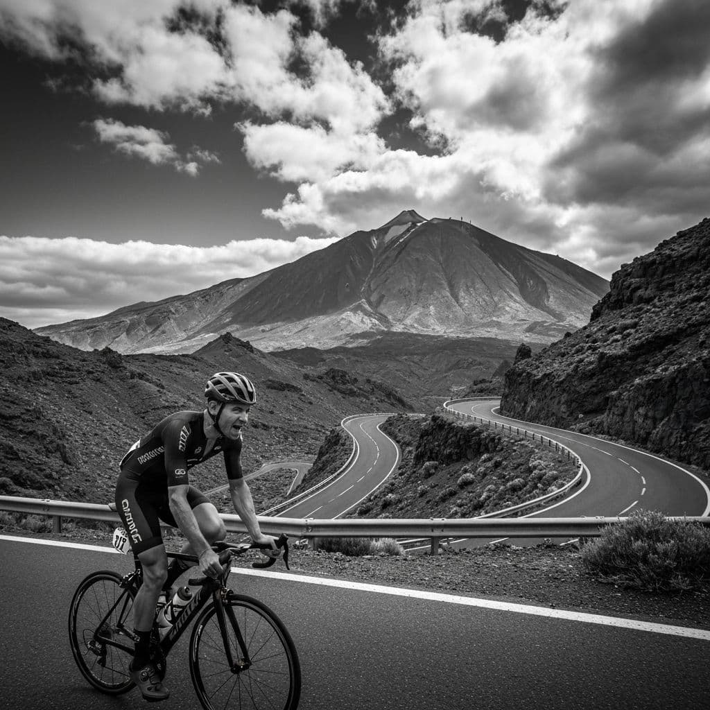 Ciclista en las Islas Canarias